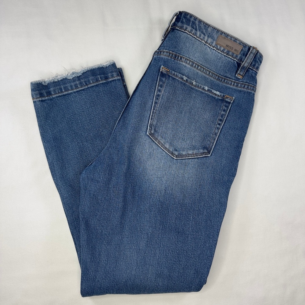 Miss Me‎ Jeans Womens 29x26 High Rise Crop Straight Button Fly Pants Western